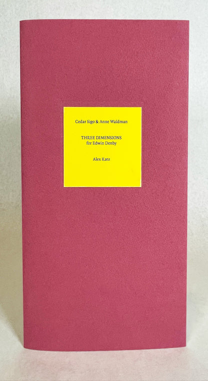 Cedar Sigo & Anne Waldman. Portrait by Alex Katz : Three Dimensions for Edwin Denby