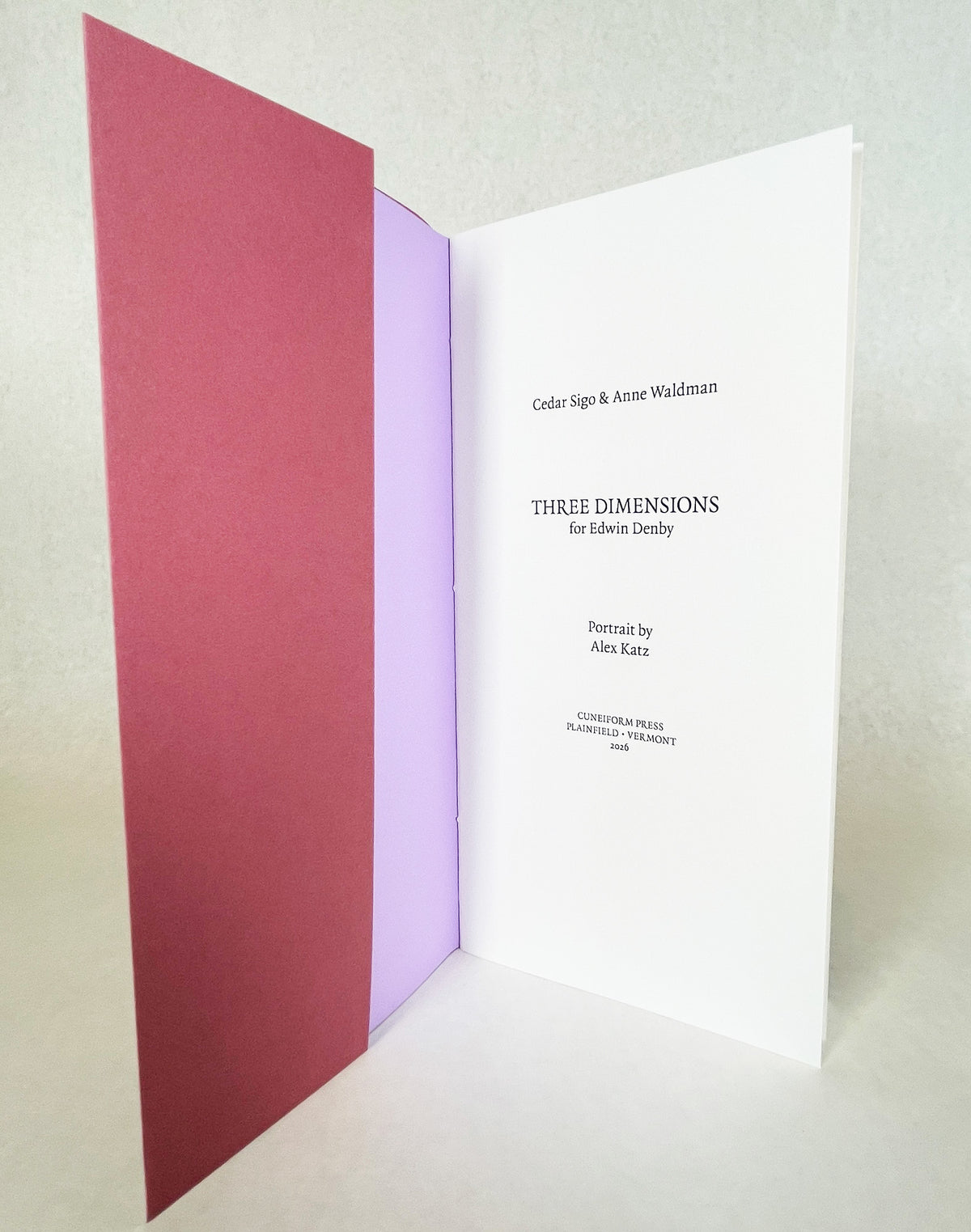 Cedar Sigo & Anne Waldman. Portrait by Alex Katz : Three Dimensions for Edwin Denby