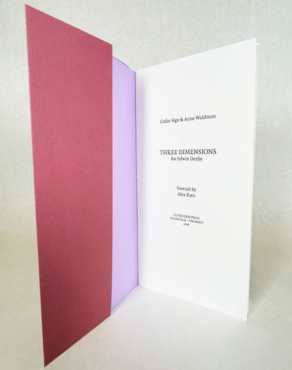 Cedar Sigo & Anne Waldman. Portrait by Alex Katz : Three Dimensions for Edwin Denby