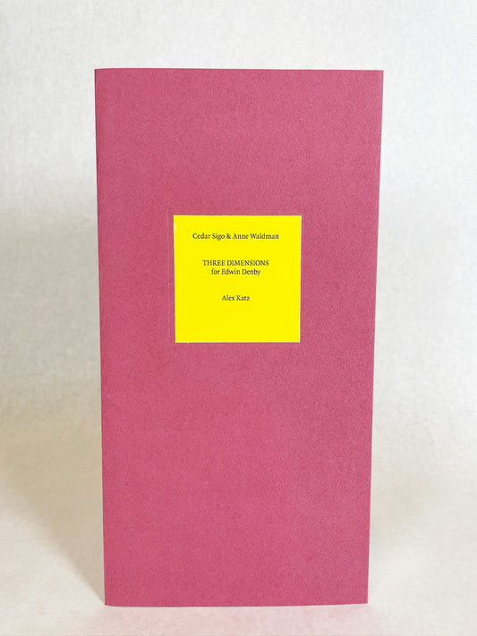 Cedar Sigo & Anne Waldman. Portrait by Alex Katz : Three Dimensions for Edwin Denby