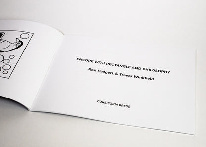 Ron Padgett & Trevor Winkfield : Encore with Rectangle and Philosophy