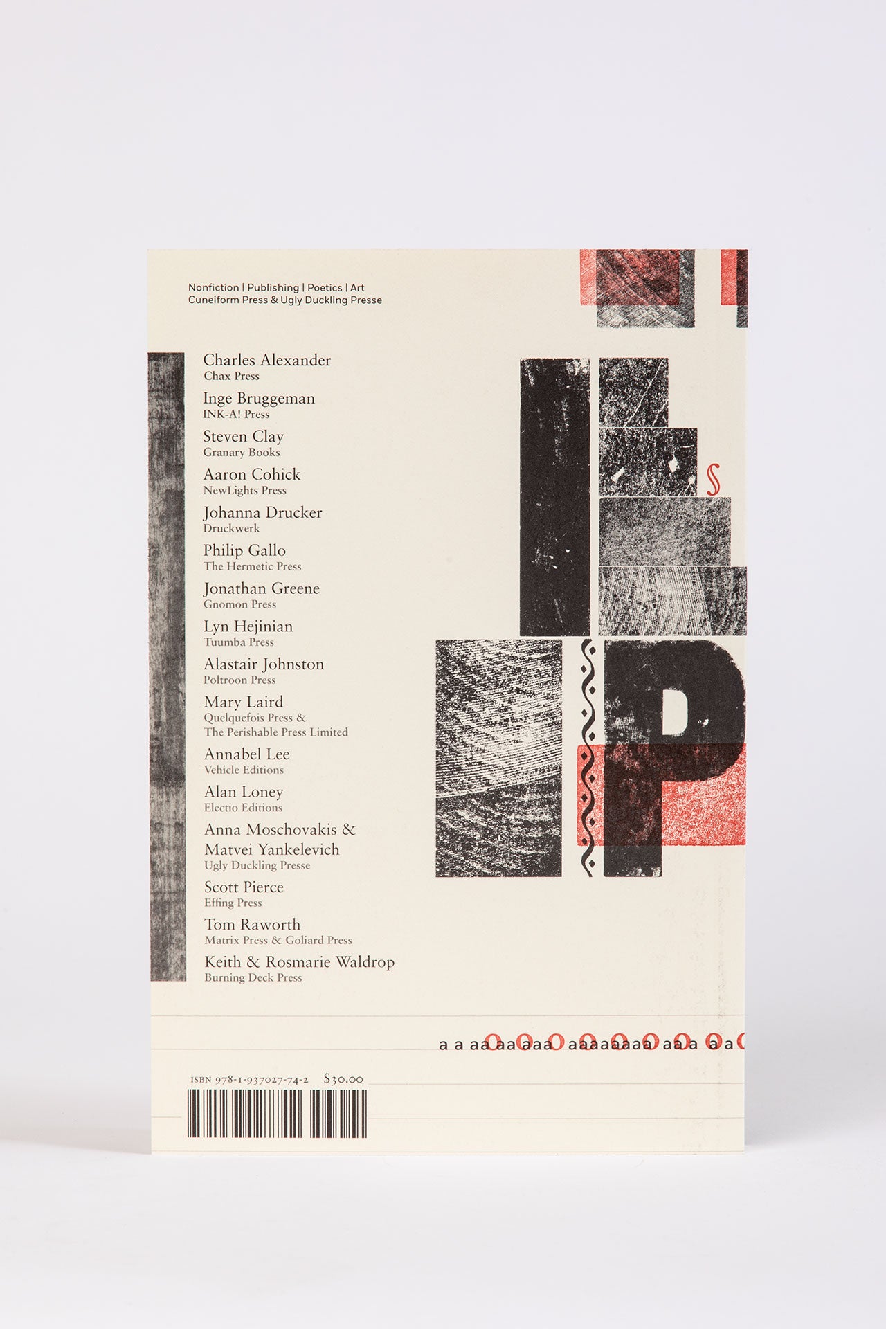 Kyle Schlesinger, ed. : A Poetics of the Press: Interviews with Poets, Printers, & Publishers